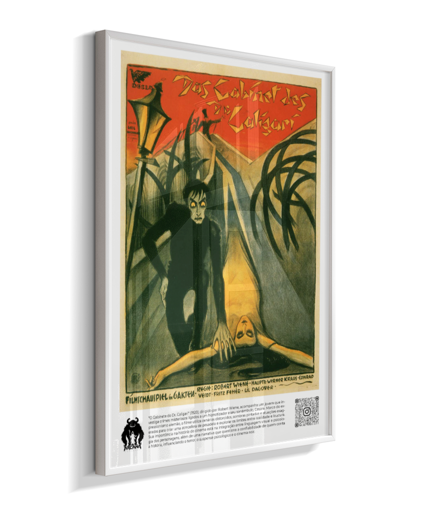 Pôster O Gabinete do Dr. Caligari — Clássico do Cinema Expressionista