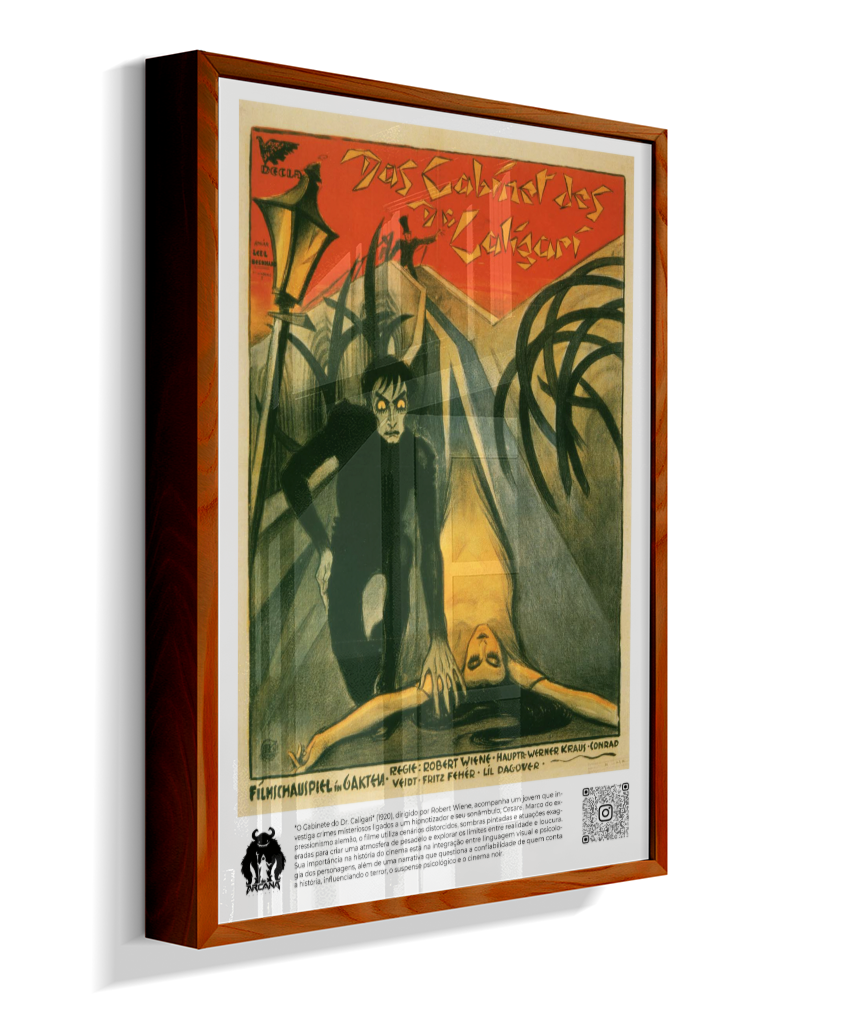 Pôster O Gabinete do Dr. Caligari — Clássico do Cinema Expressionista