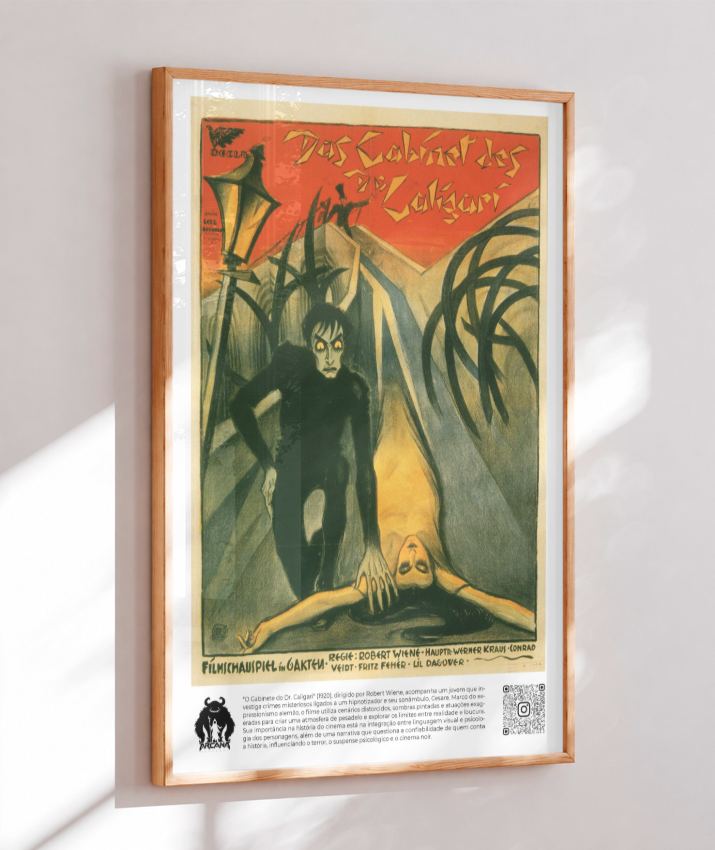 Pôster O Gabinete do Dr. Caligari — Clássico do Cinema Expressionista