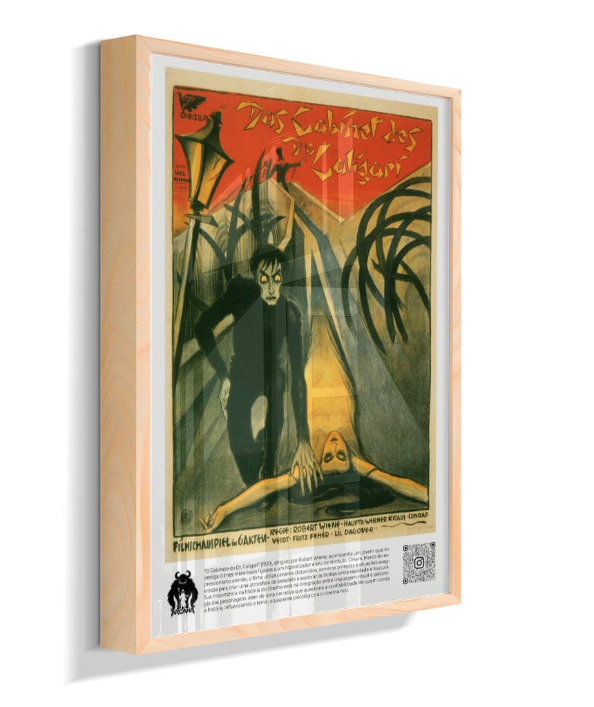 Pôster O Gabinete do Dr. Caligari — Clássico do Cinema Expressionista