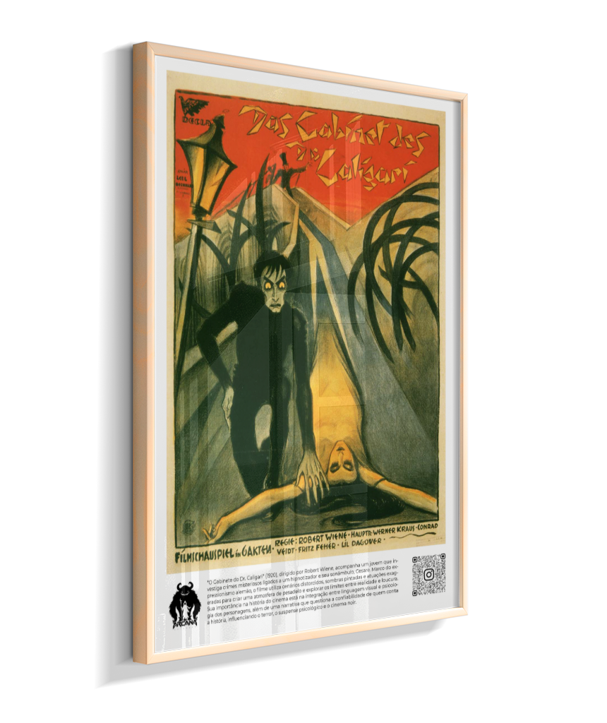 Pôster O Gabinete do Dr. Caligari — Clássico do Cinema Expressionista