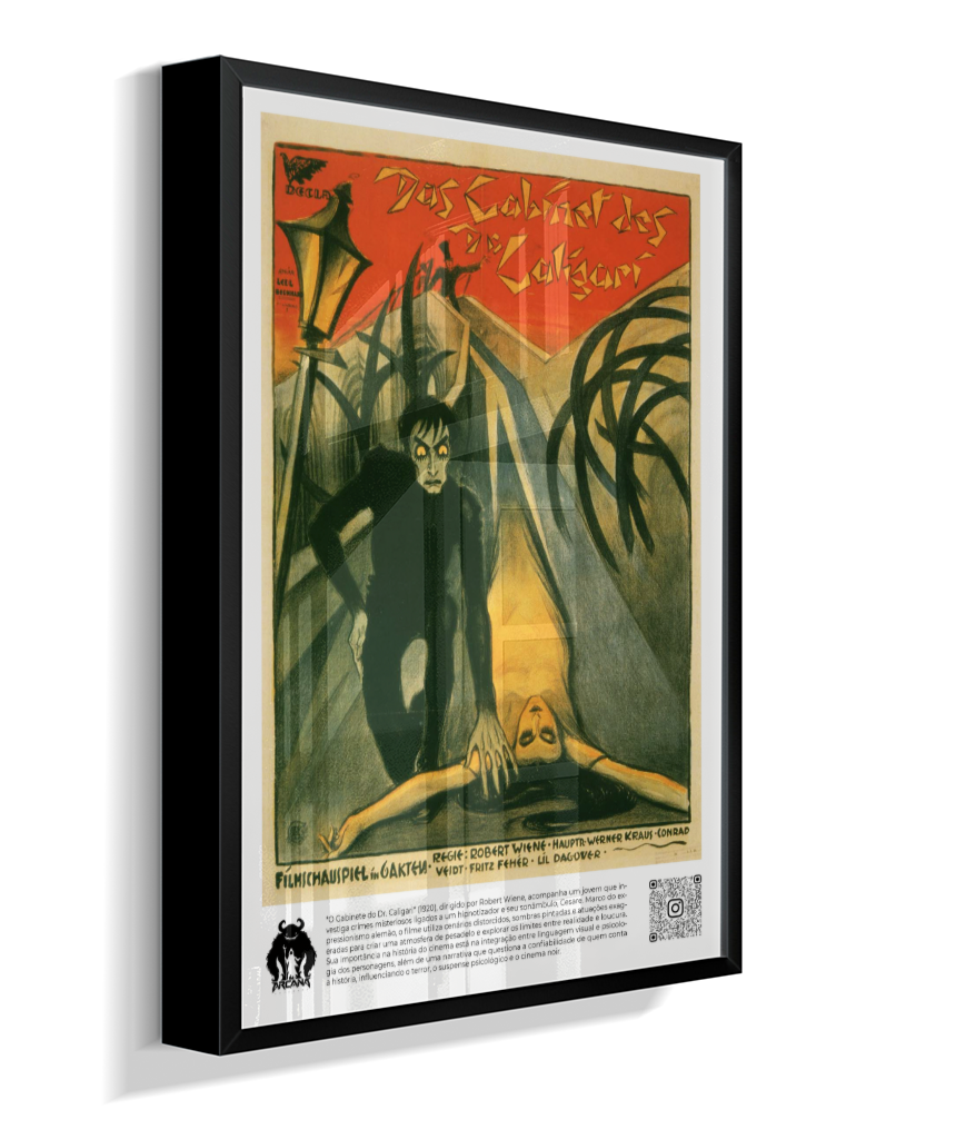 Pôster O Gabinete do Dr. Caligari — Clássico do Cinema Expressionista