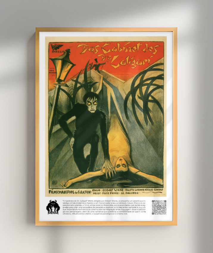 Pôster O Gabinete do Dr. Caligari — Clássico do Cinema Expressionista