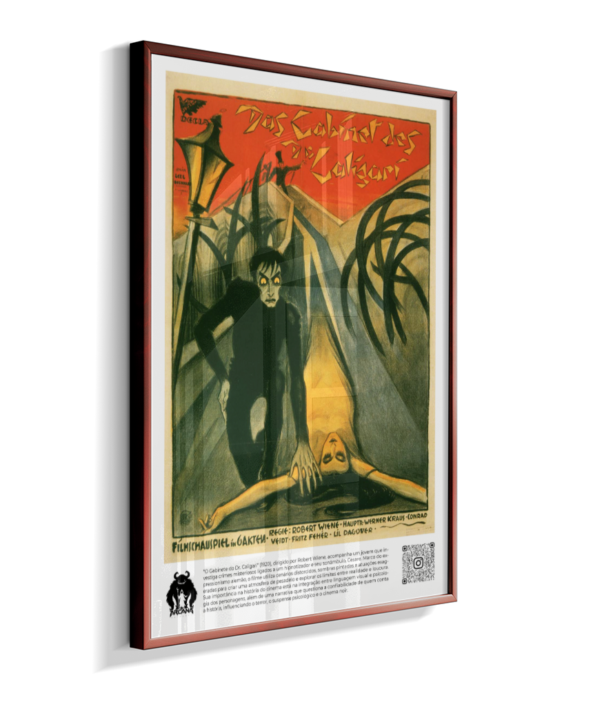 Pôster O Gabinete do Dr. Caligari — Clássico do Cinema Expressionista