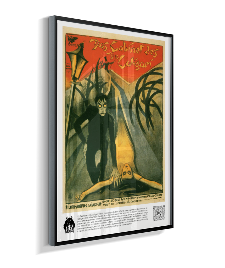 Pôster O Gabinete do Dr. Caligari — Clássico do Cinema Expressionista