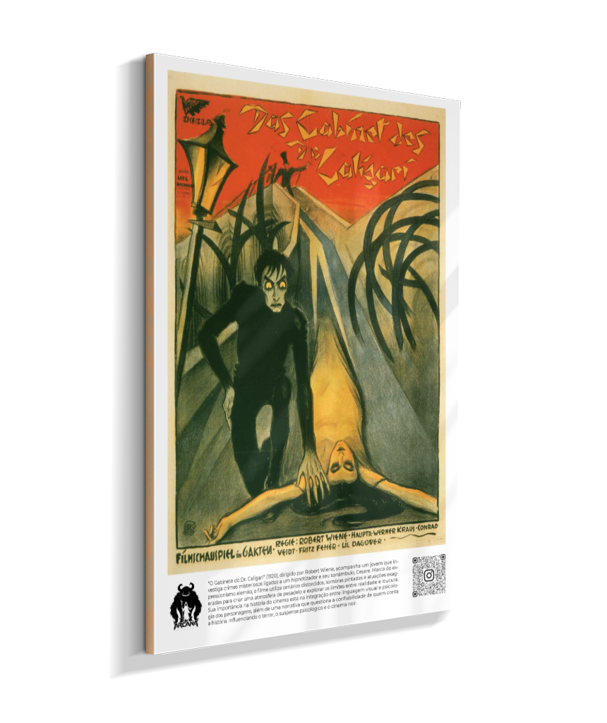 Pôster O Gabinete do Dr. Caligari — Clássico do Cinema Expressionista