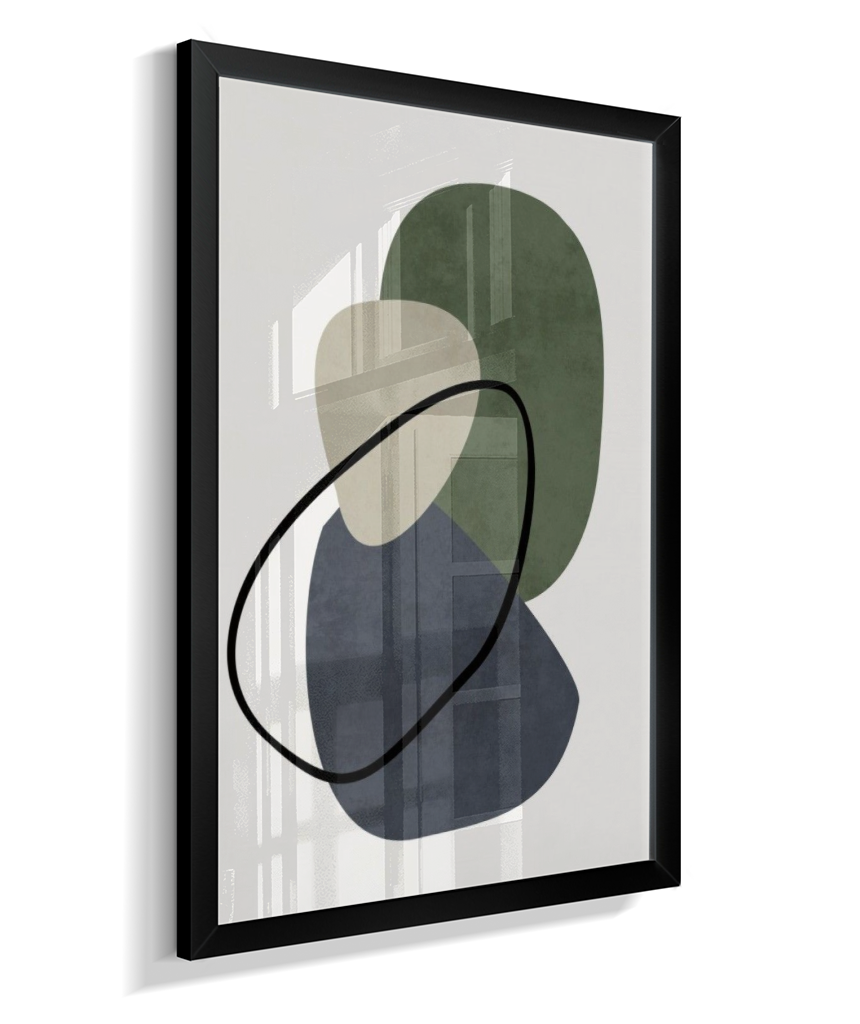 Quadro retangular arte abstrata
