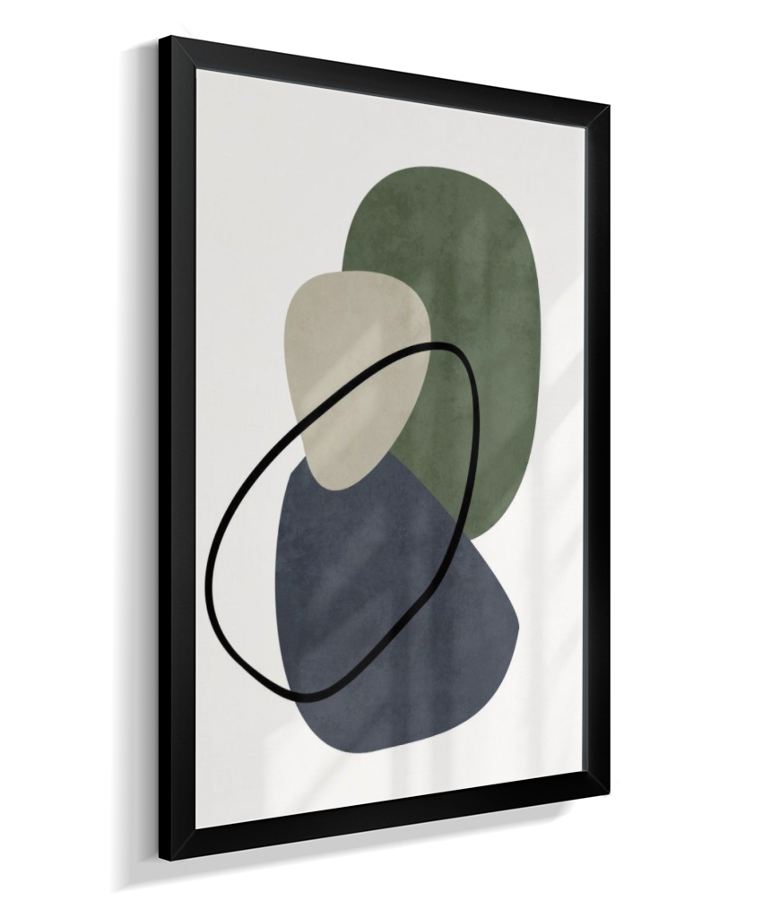 Quadro retangular arte abstrata