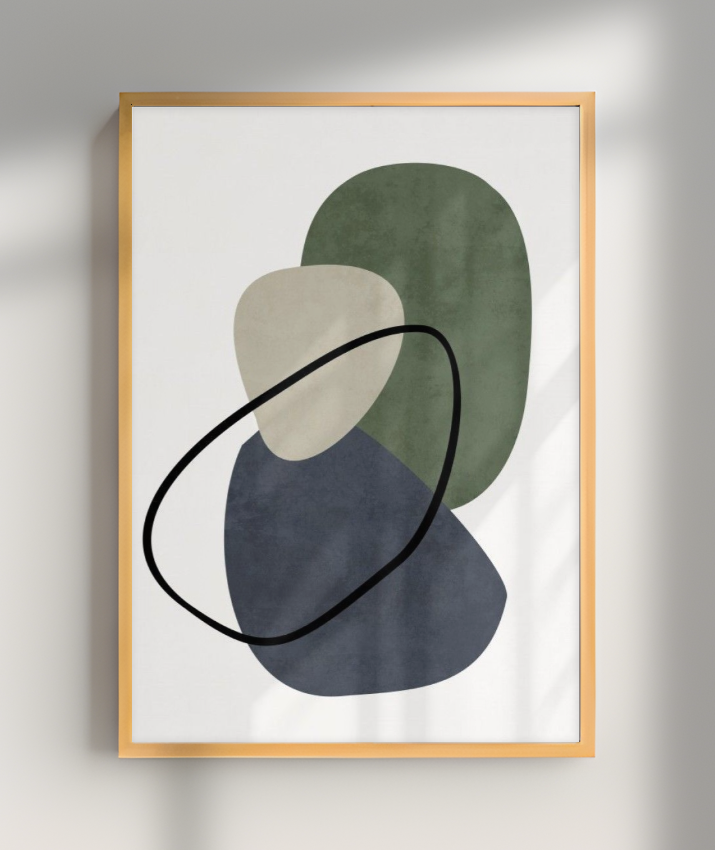 Quadro retangular arte abstrata