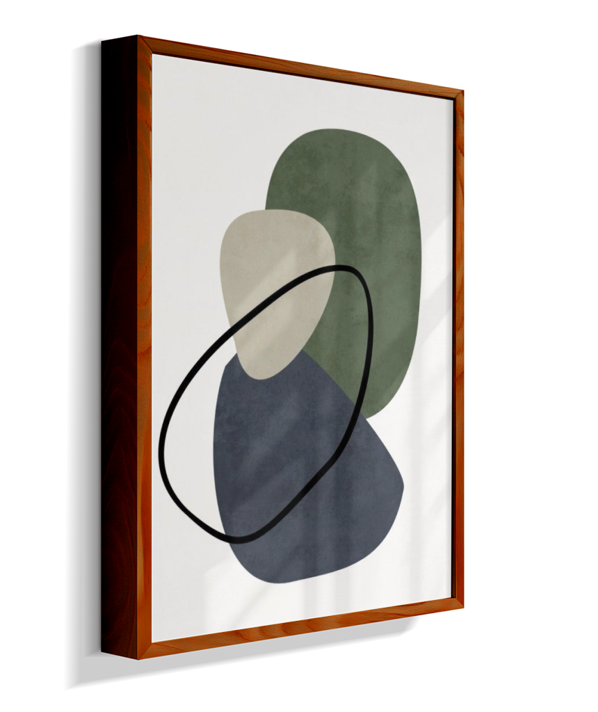 Quadro retangular arte abstrata