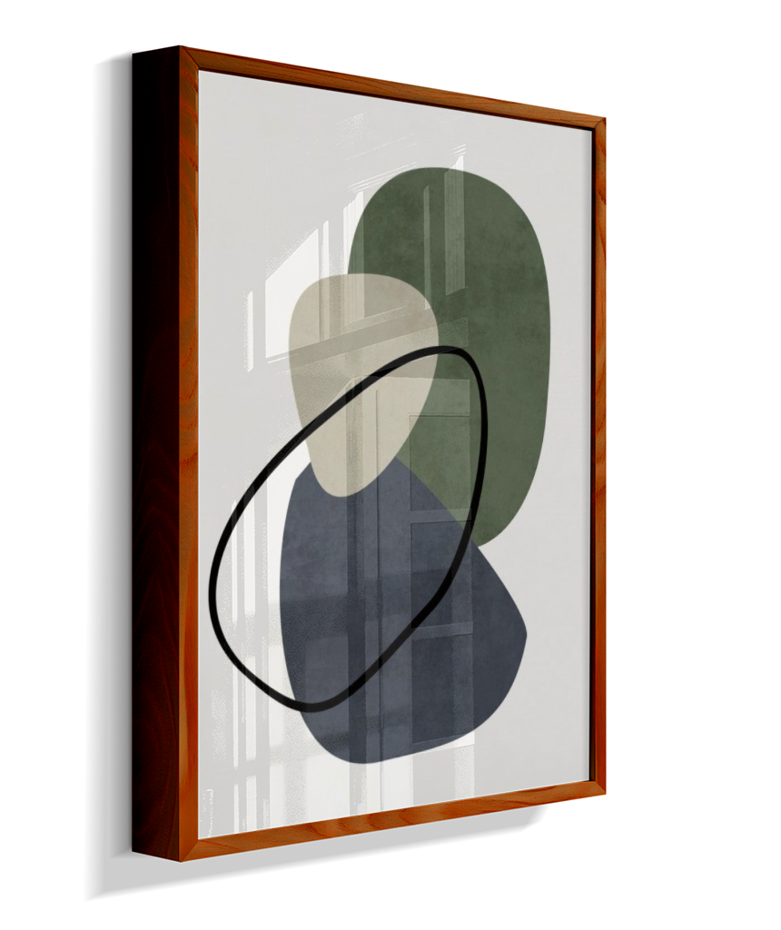 Quadro retangular arte abstrata