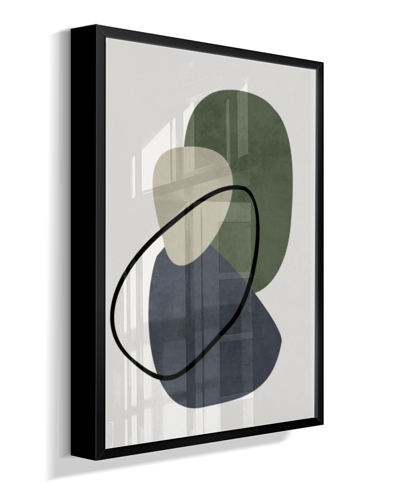 Quadro retangular arte abstrata
