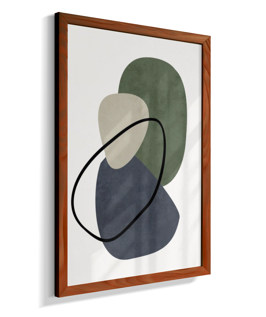 Quadro retangular arte abstrata