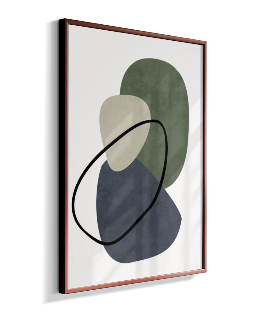 Quadro retangular arte abstrata