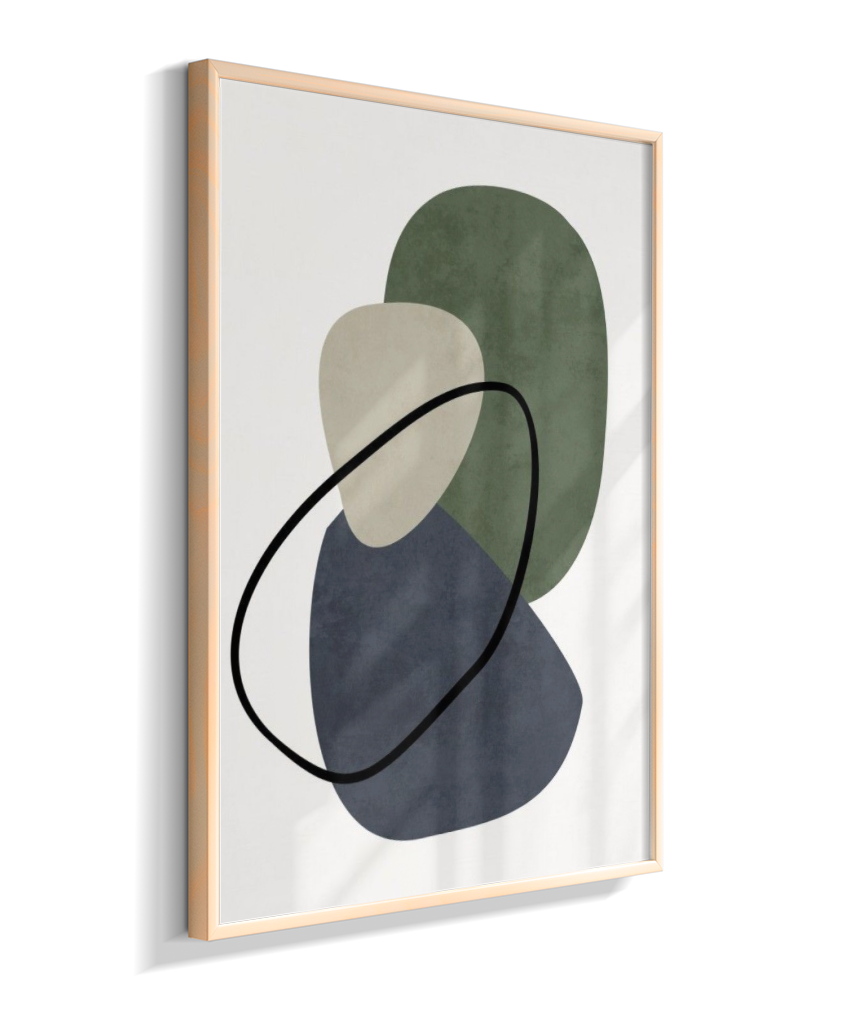 Quadro retangular arte abstrata