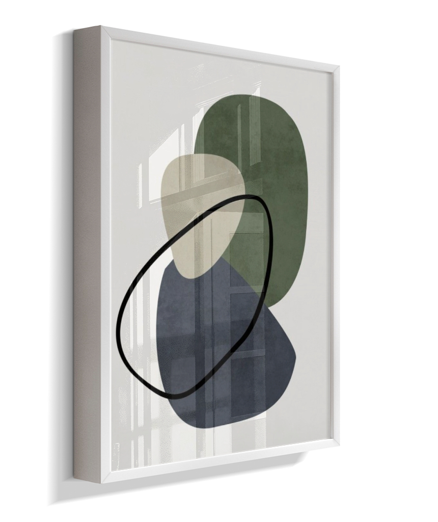 Quadro retangular arte abstrata