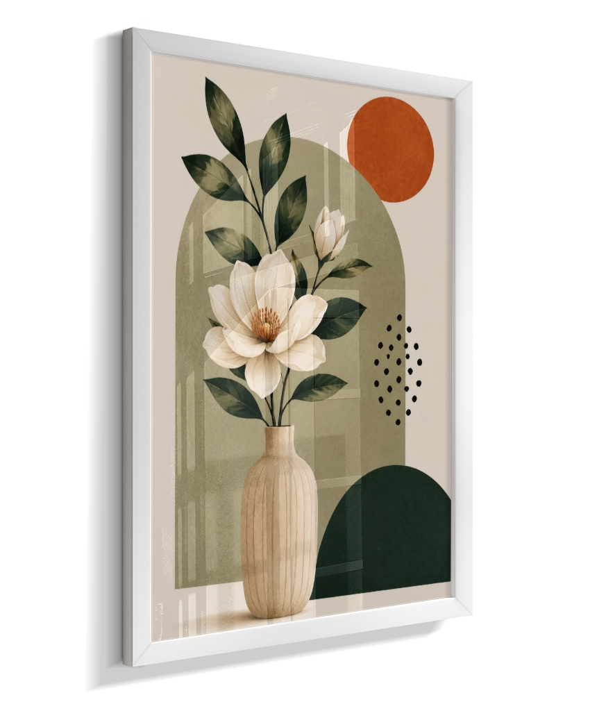 Flores num vaso boho