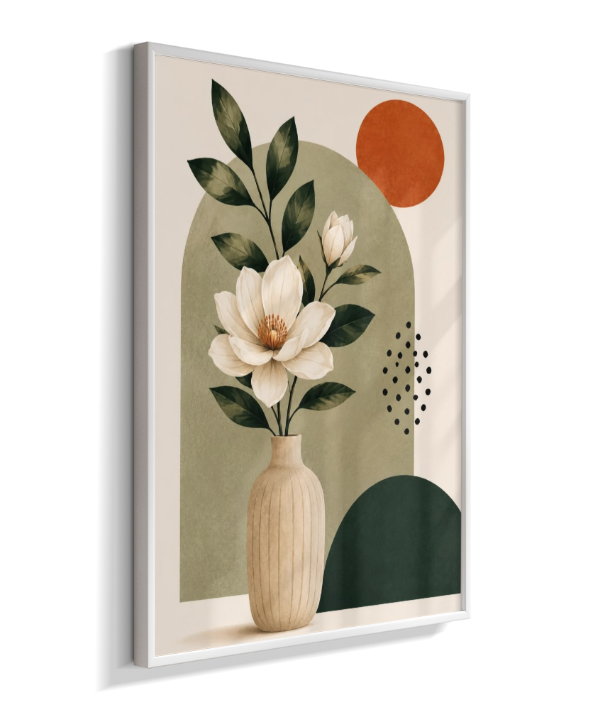 Flores num vaso boho