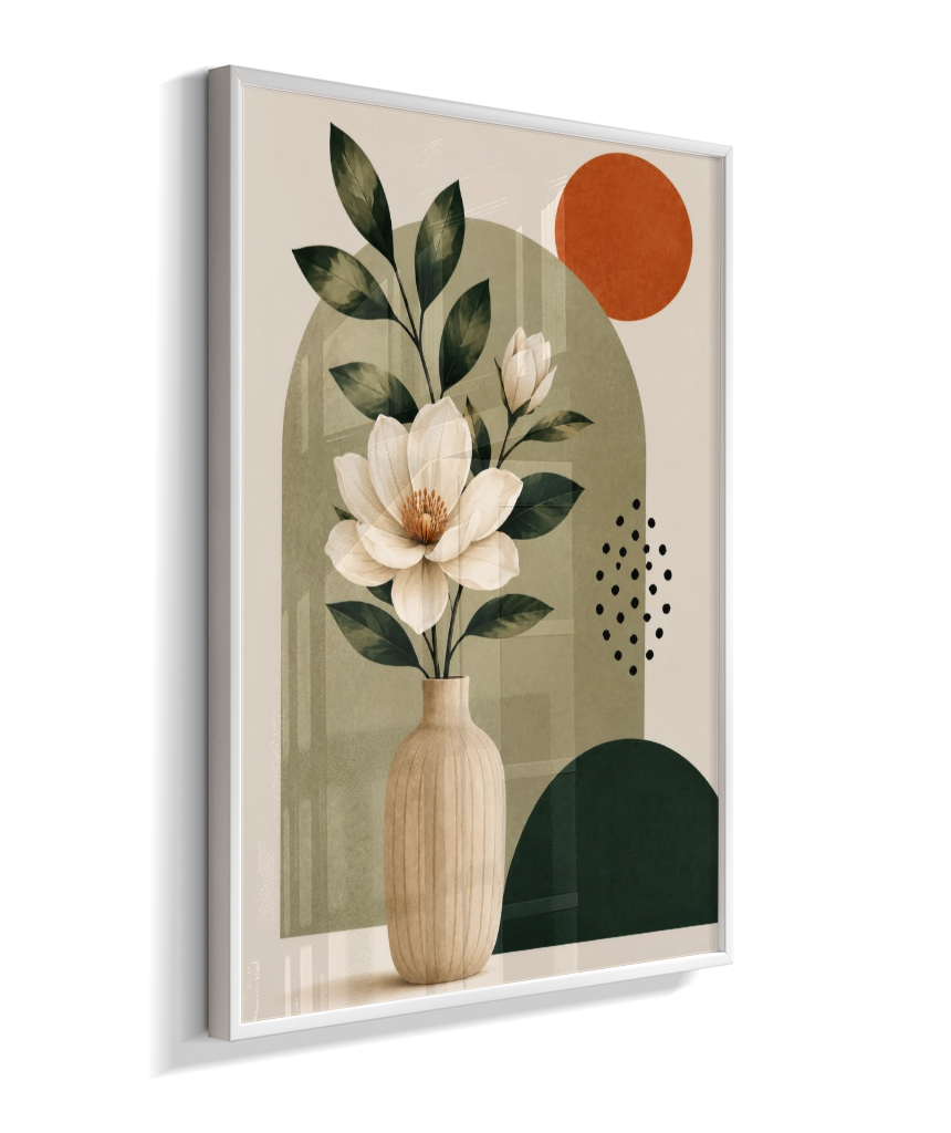 Flores num vaso boho