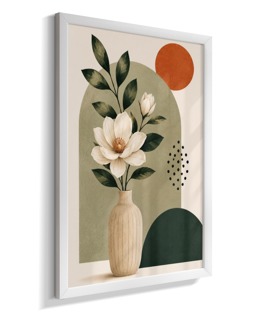 Flores num vaso boho