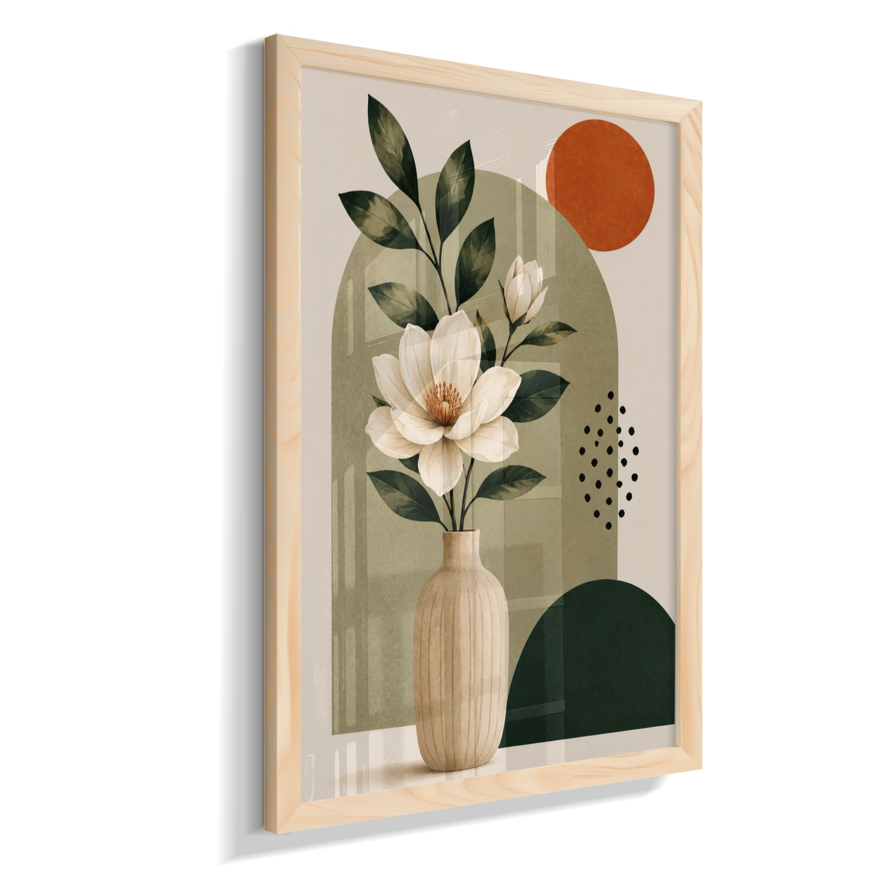Flores num vaso boho