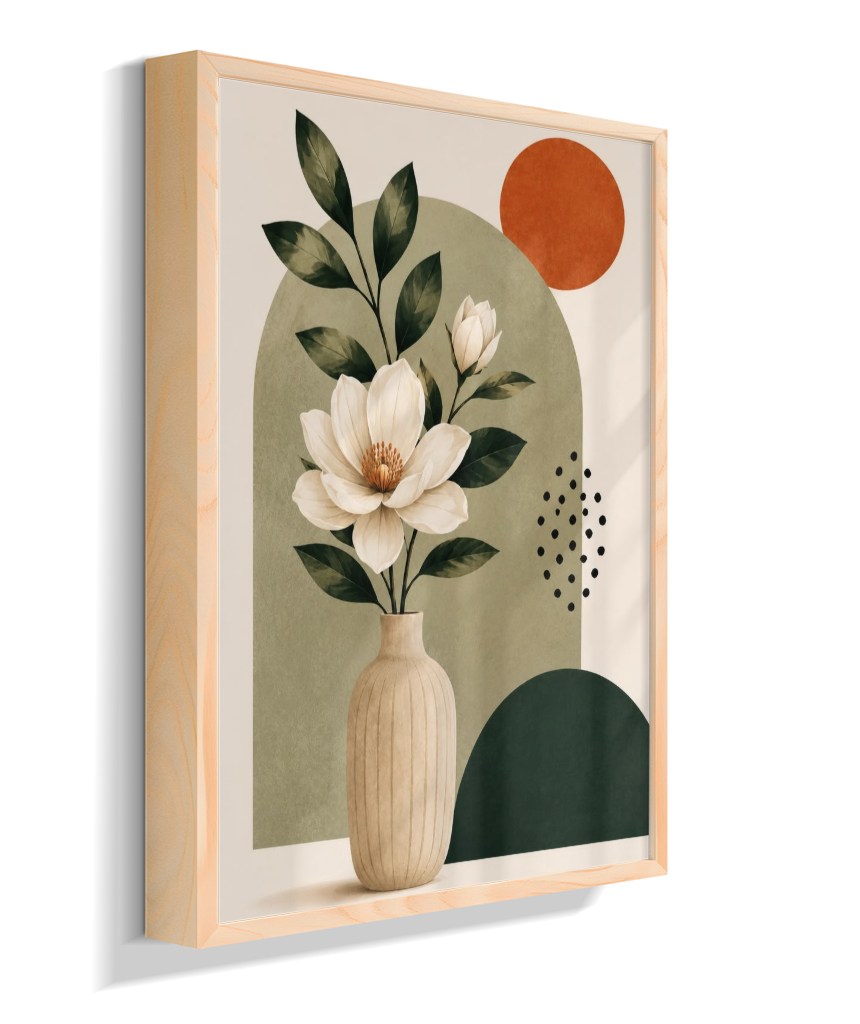 Flores num vaso boho