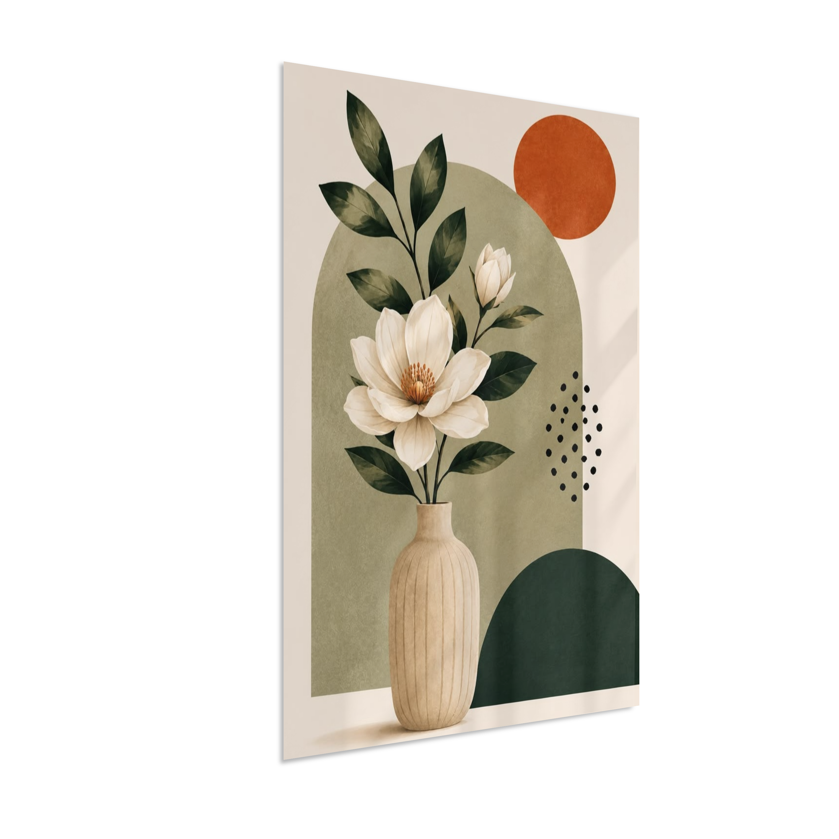 Flores num vaso boho