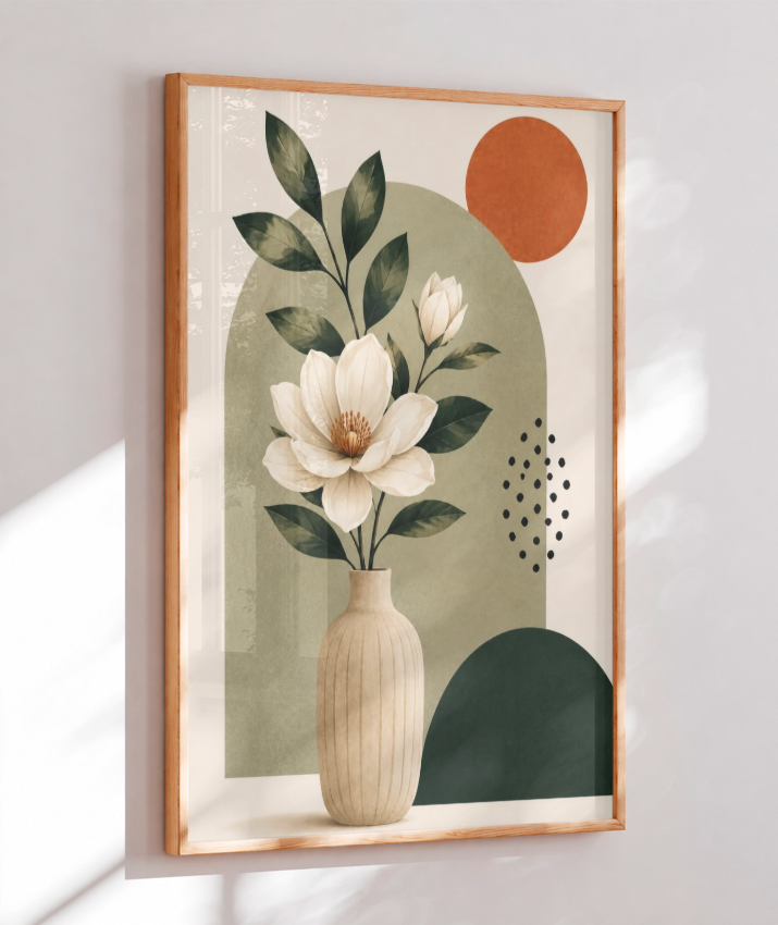 Flores num vaso boho