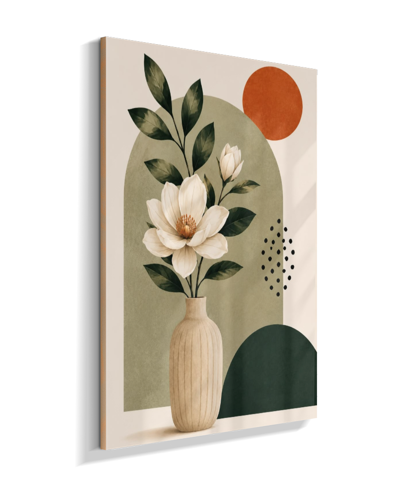 Flores num vaso boho