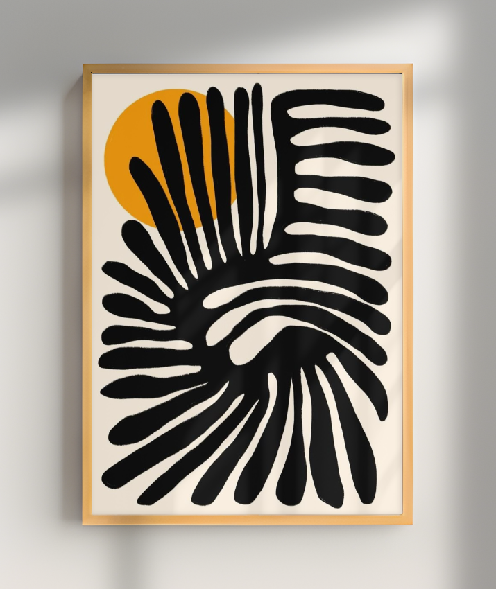 Quadro retangular abstrato