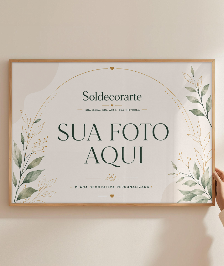 Placa Decorativa Personalizada com Foto – Horizontal