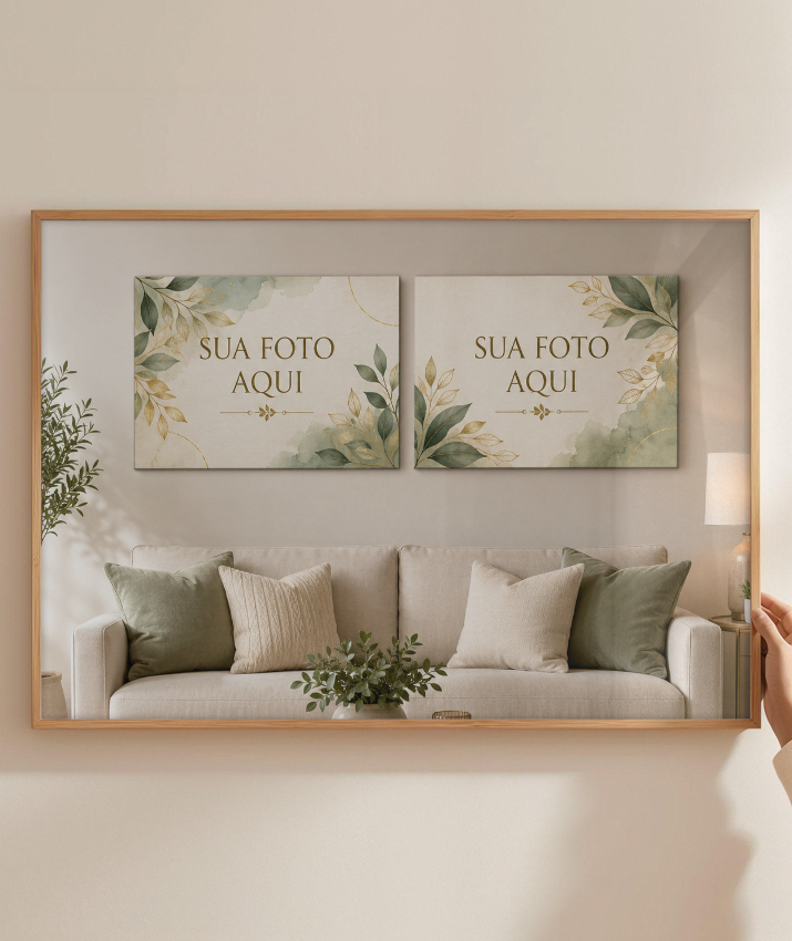 Kit com 2 Placas Decorativas Personalizadas com Foto – Horizontal