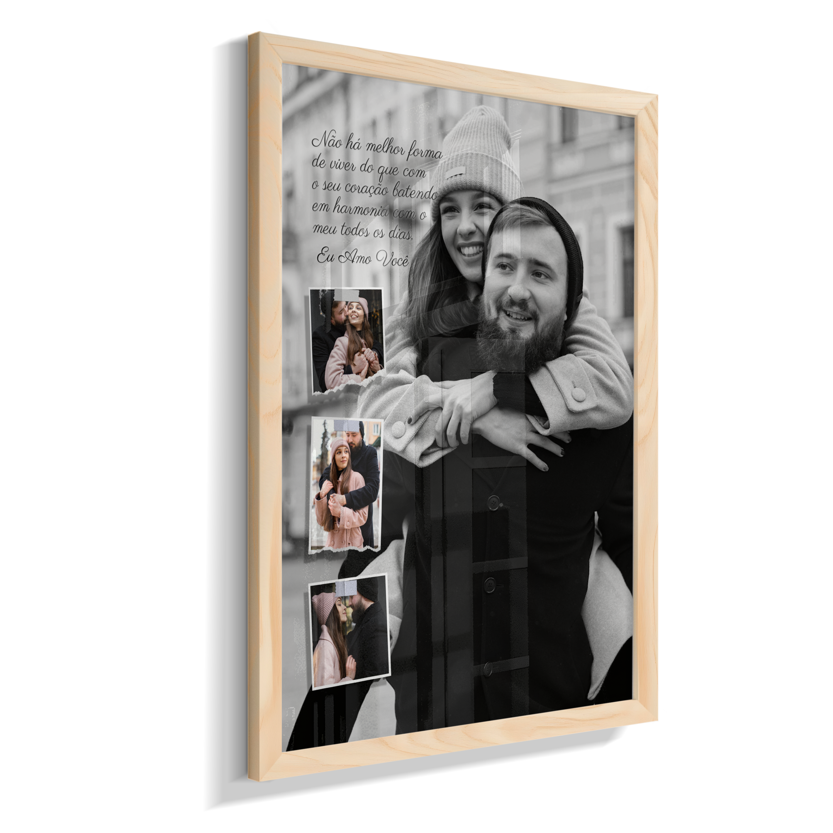 Quadro Personalizado Casal — Coração em Harmonia 4 Fotos