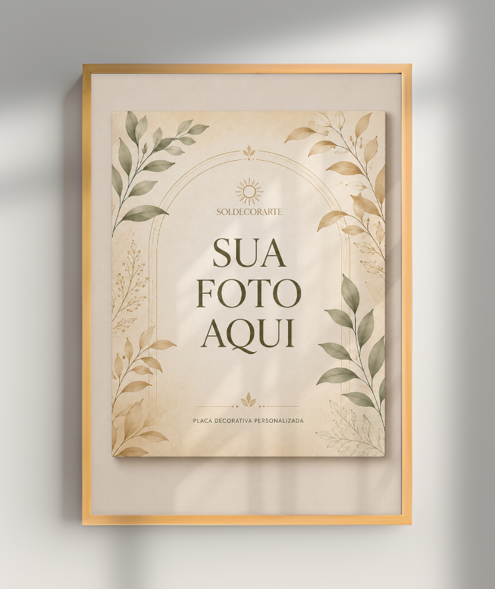 Placa Decorativa Personalizada com Foto – Vertical