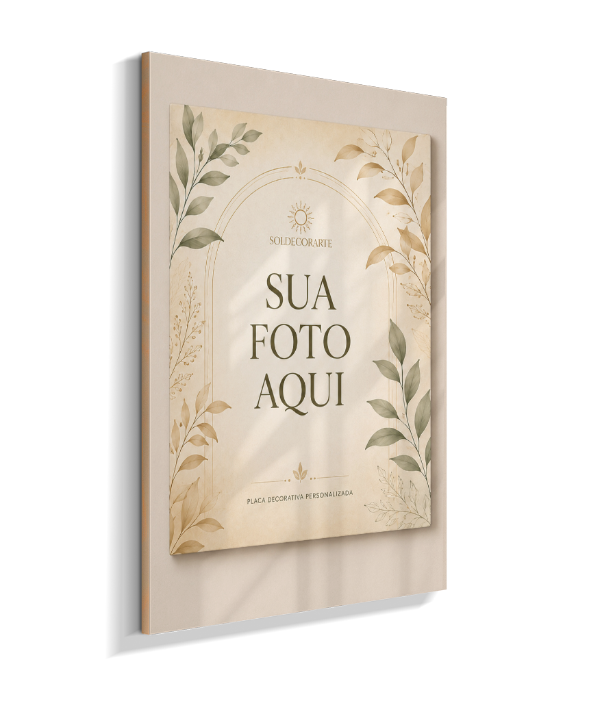 Placa Decorativa Personalizada com Foto – Vertical