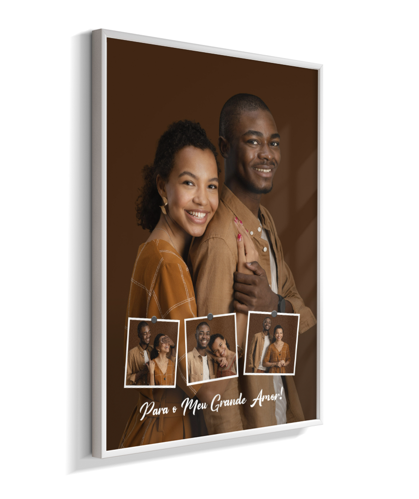 Quadro Personalizado Casal — Para o Meu Grande Amor 4 Fotos