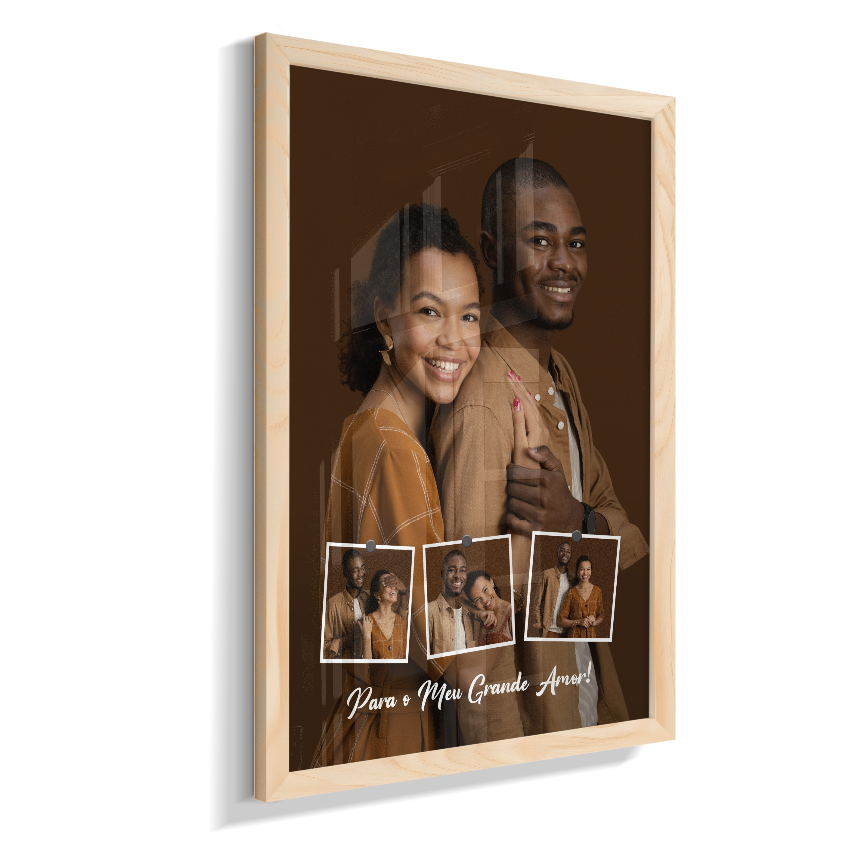 Quadro Personalizado Casal — Para o Meu Grande Amor 4 Fotos