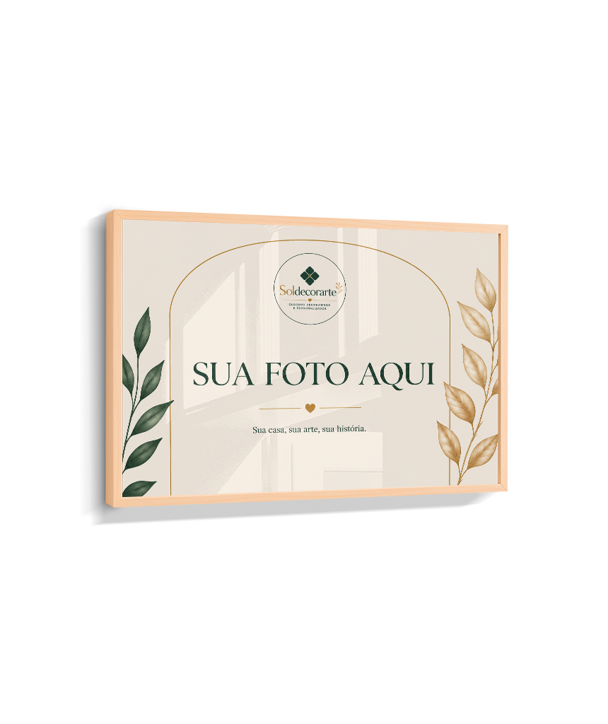 Quadro Personalizado com Foto – Horizontal com Moldura