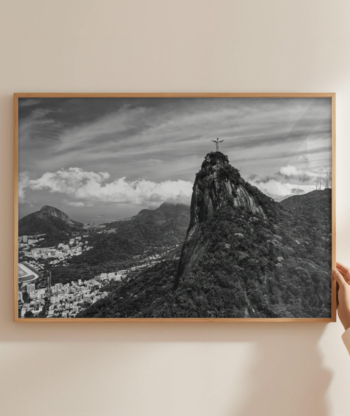 Cristo Redentor - Horizontal - Preto e Branco