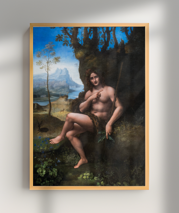 Bacchus (Baco) - Oficina de Leonardo da Vinci, possivelmente com participação do próprio Leonardo