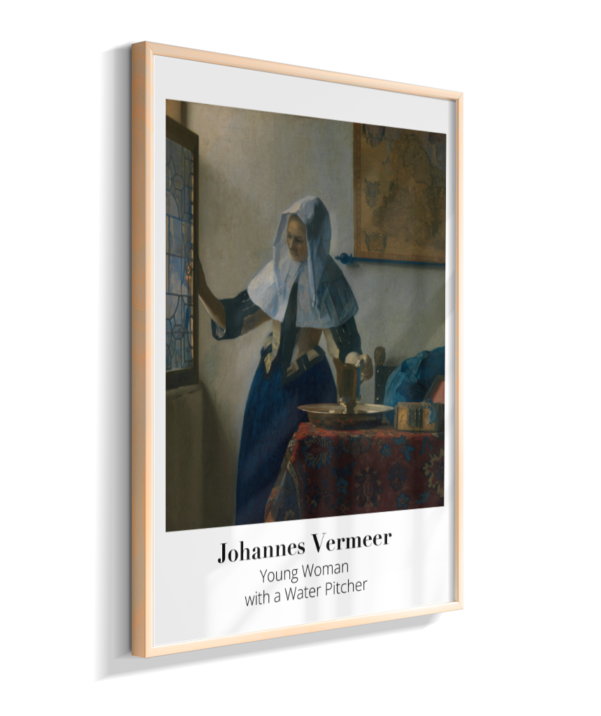 Young Woman with a Water Pitcher - Johannes Vermeer - 1662