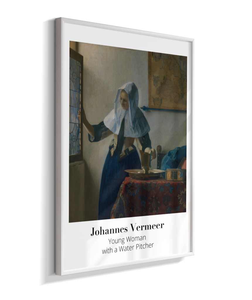 Young Woman with a Water Pitcher - Johannes Vermeer - 1662