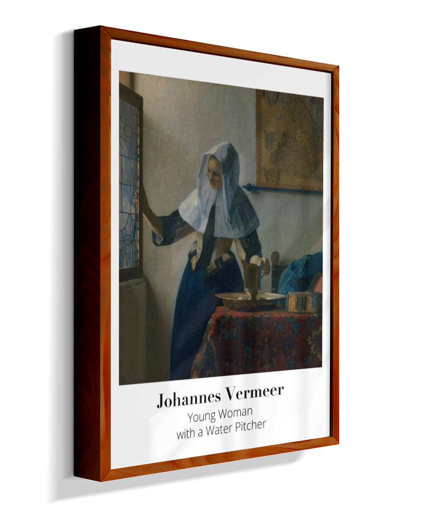 Young Woman with a Water Pitcher - Johannes Vermeer - 1662