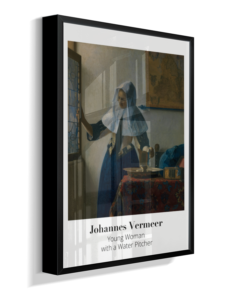 Young Woman with a Water Pitcher - Johannes Vermeer - 1662