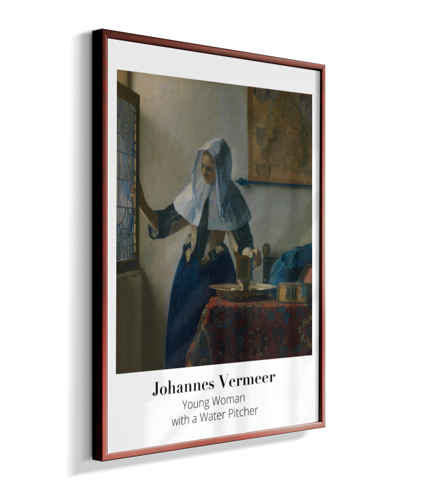Young Woman with a Water Pitcher - Johannes Vermeer - 1662