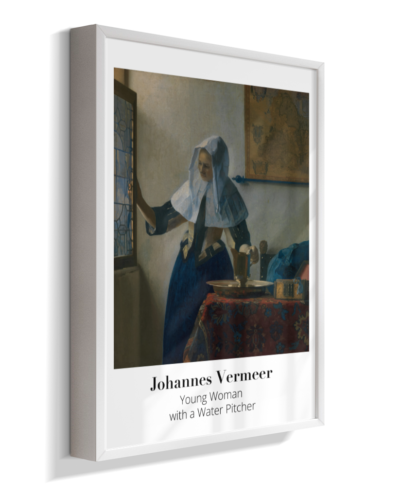 Young Woman with a Water Pitcher - Johannes Vermeer - 1662
