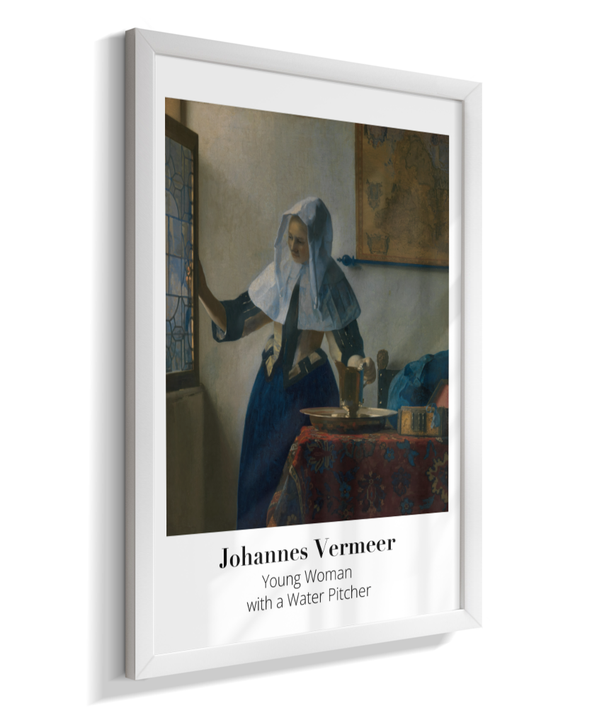 Young Woman with a Water Pitcher - Johannes Vermeer - 1662