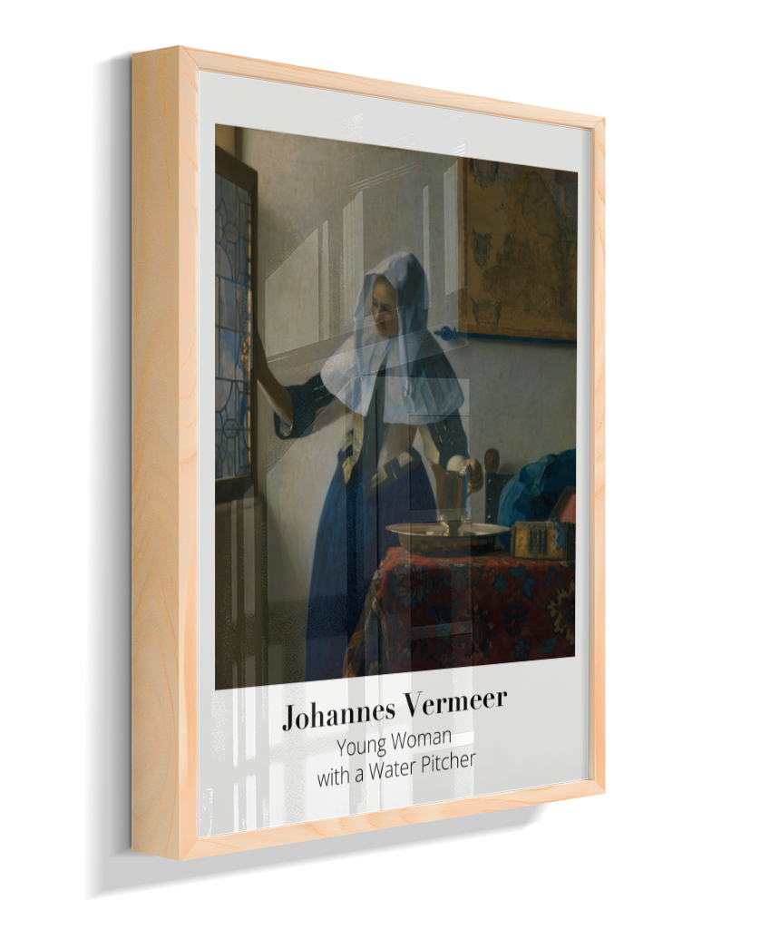 Young Woman with a Water Pitcher - Johannes Vermeer - 1662