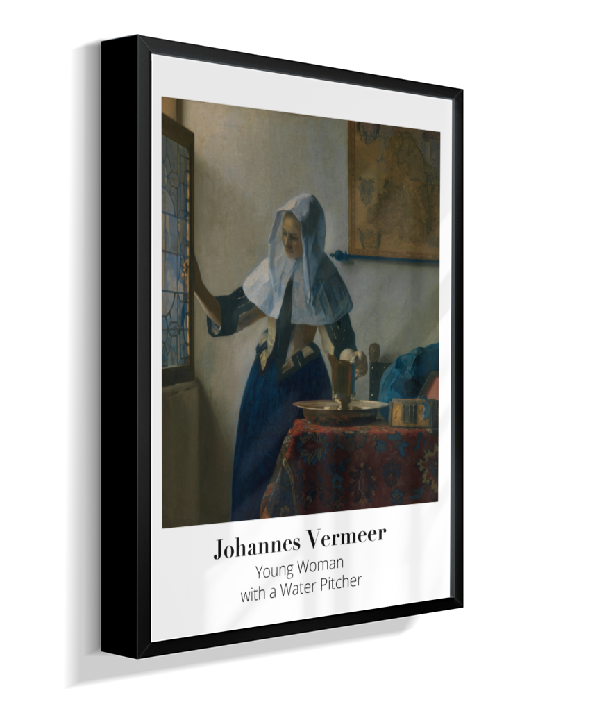 Young Woman with a Water Pitcher - Johannes Vermeer - 1662