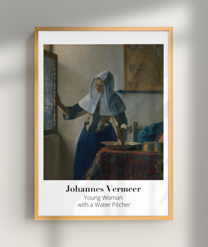 Young Woman with a Water Pitcher - Johannes Vermeer - 1662